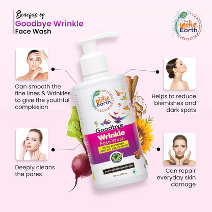 The Indie Earth Goodbye Wrinkle (Anti-Ageing) Facewash