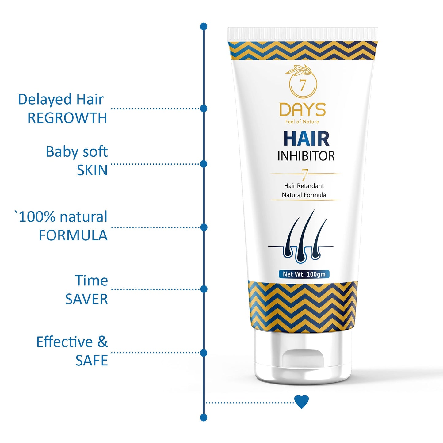 7Days Organic Natural Hair Inhibitor - 100 gms
