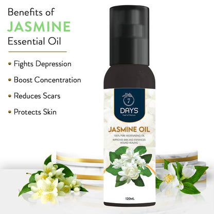 7Days Organic 100% Pure & Natural Jasmine Oil - 120 ml