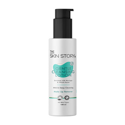 The Skin Story Gentle Face Cleanser Lotion For Deep Cleansing Moisturizing Makeup Removal - Moringa