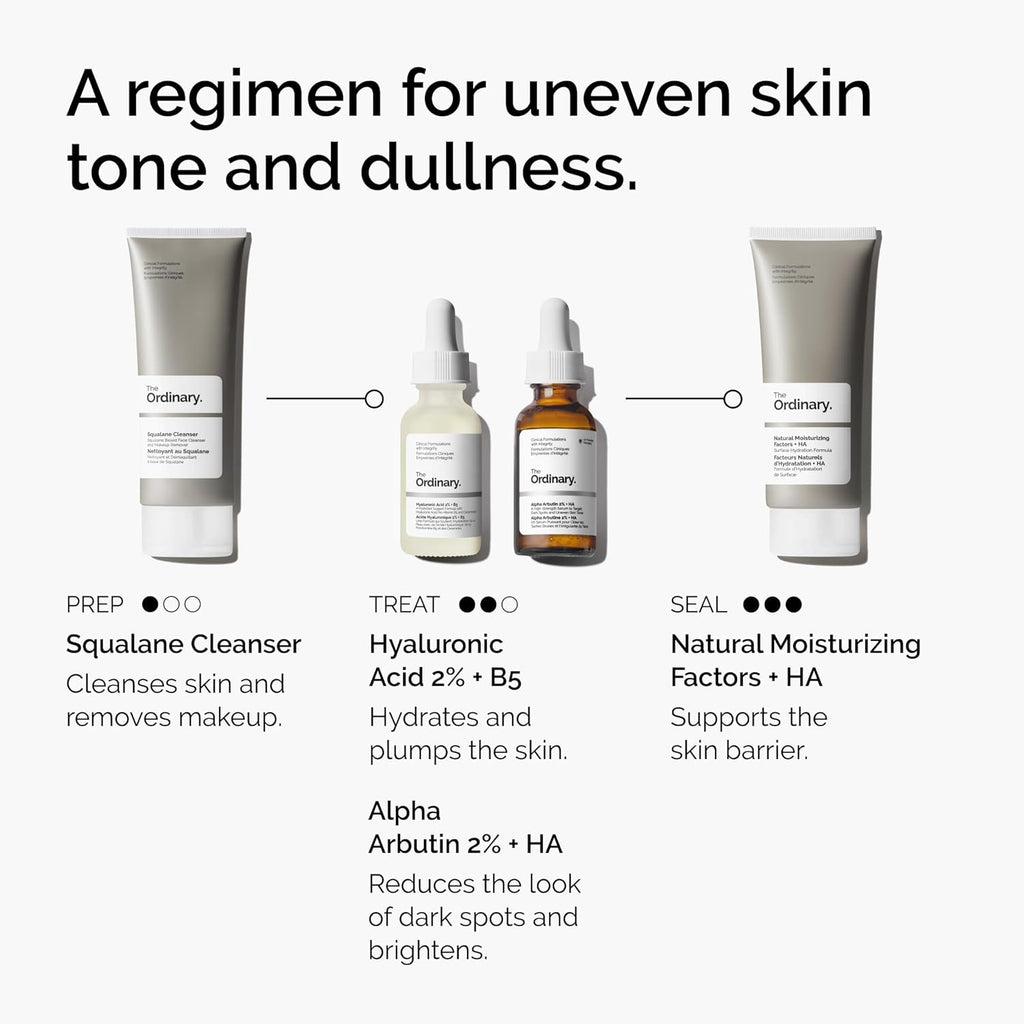 The Ordinary Alpha Arbutin 2% + HA, Brightens Skin and Targets Dark Spots, 30ml