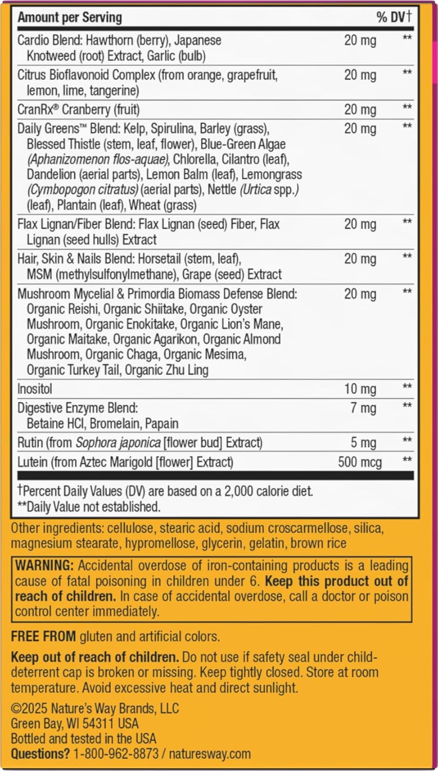 Nature's Way Alive! Ultra Multivitamin for Women, Complete Daily Women's Vitamins, High Potency Formula, Promotes Energy Metabolism and Muscle Function*, Vitamin A, C, D, Methylated B12, 60 Tablets