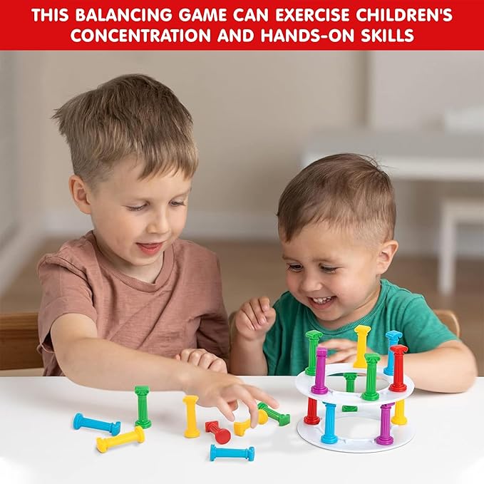 Kidology Tumbling Tower Game Classic Stacking Game Multicolor
