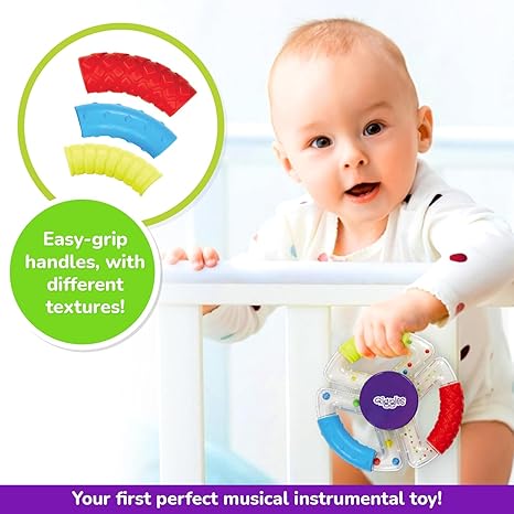Funskool Giggles Sensory Rattle Unique Textured Handles