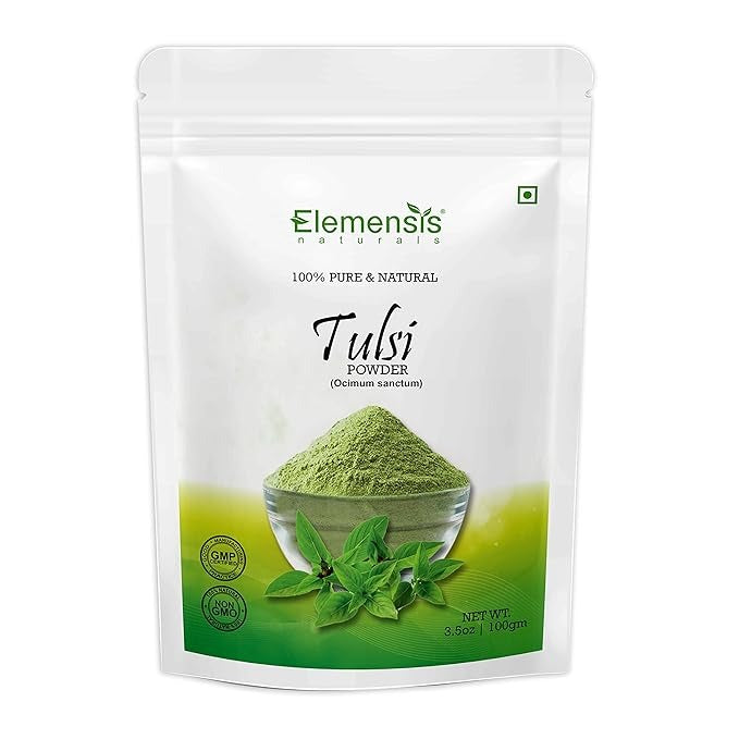 Elemensis Naturals Pure Tulsi Powder for Skin & Hair Treatment - 100 gms