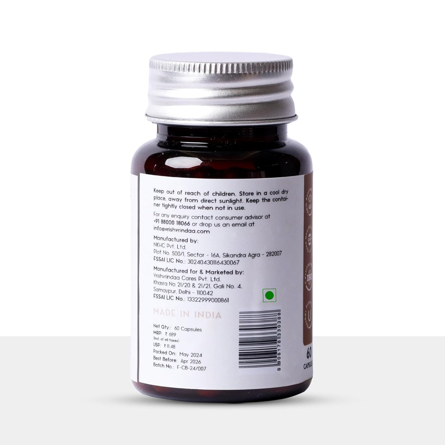 VrishVrindaa Cardio Balance Capsules - 60 Caps