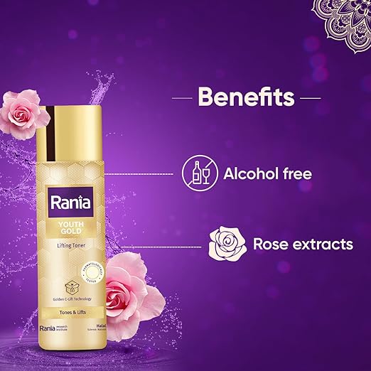 Rania Rose Water Alcohol Free Toner Boosts skin - 100 ml