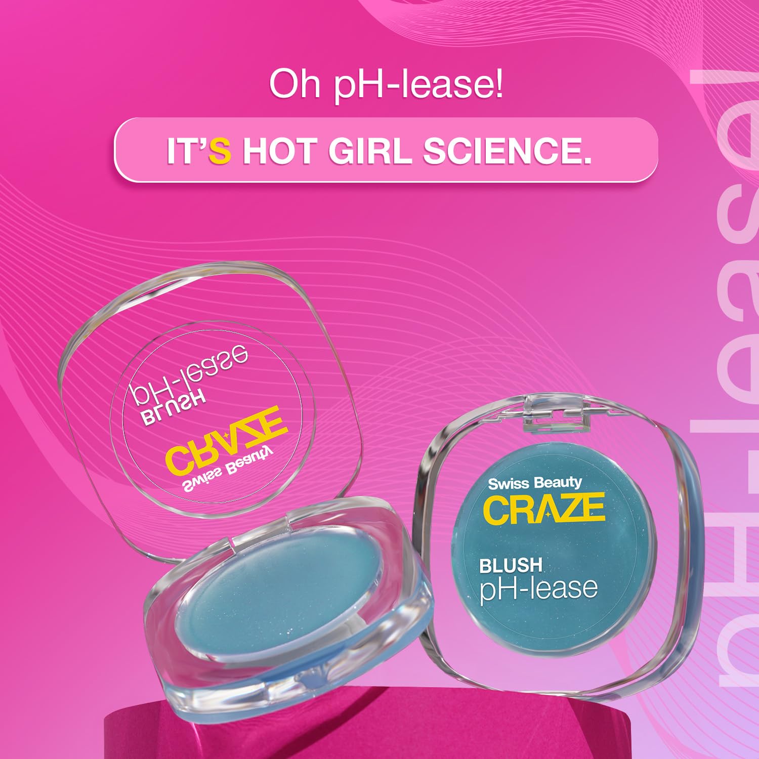 Swiss Beauty CRAZE Blush pH-Lease | Tiny Shimmer Particles For A Dewy Glow With Macadamia Oil & Olive Oil |