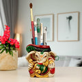 Indicast Resin 4" Inch Idol Ganesha Pen Holder Tabletop Display Stand for Home & Office Desk Organizer