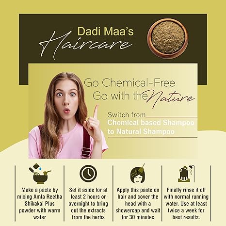 Iyush Herbal Ayurveda Amla Reetha Shikakai 13 Herbs In One Hair Pack Powder