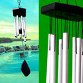 Lilone 7 Pipe Silver Wind Chimes 60 cm Long