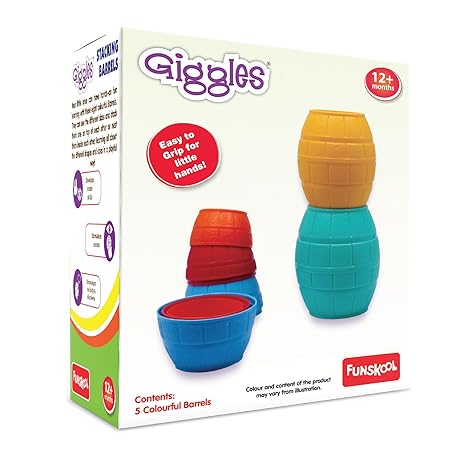 Funskool Giggles Stacking Barrels Stacking Toy For kids Blocks with Animals Preschool Toys