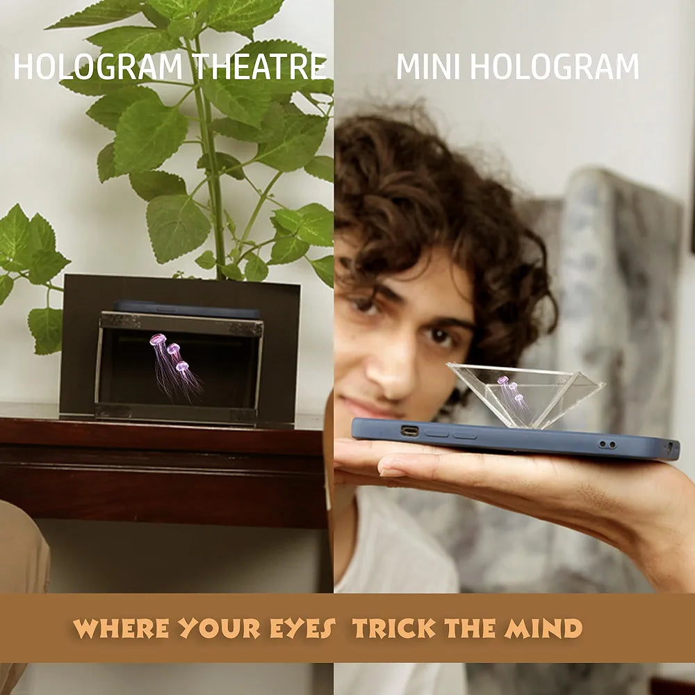 FLO Toys House of Illusions STEM Kit for Kids Age 6+ 5 Optical Illusion Experiments Kaleidoscope Hologram Theatre Mini Hologram Thaumatrope & Ames Window