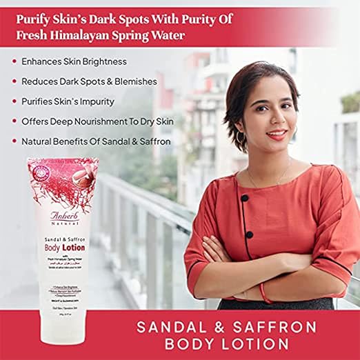 Anherb Sandal & Saffron Body Lotion - 240 gms