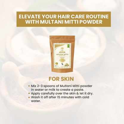 Wild Organic 100% Natural Multani Mitti Fuller Earth Powder - 100 gms