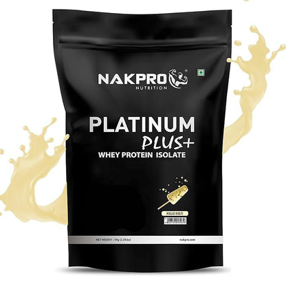 Nakpro Platinum Plus+ Whey Protein Isolate Malai Kulfi Flavour - 1000 gms