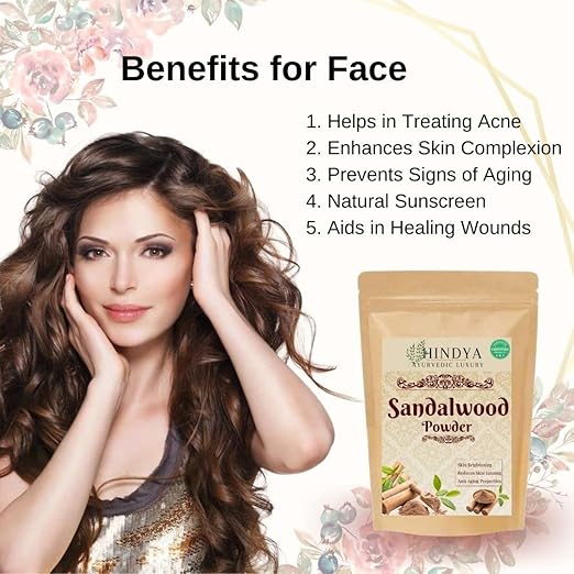 Hindya Ayurvedic Luxury Sandalwood Powder for Face Pack - 100 gms