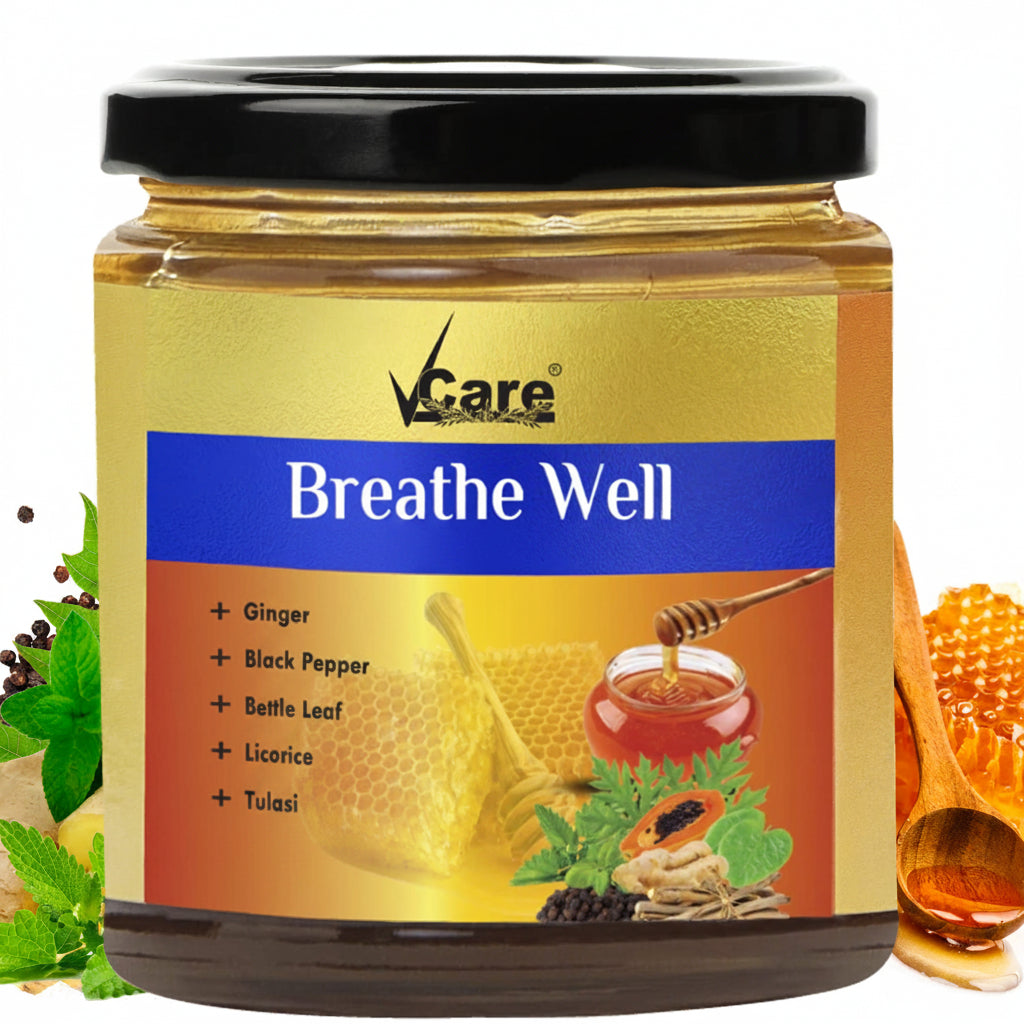 VCare Breathe Well Honey Tea - 220 gms