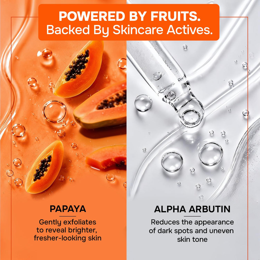 Swiss Beauty Care Juicy Glow Face Wash | Papaya + Alpha Arbutin | Removes Dirt & Grime | Fades Tan & Spots | Nourishes & Hydrates - 100g