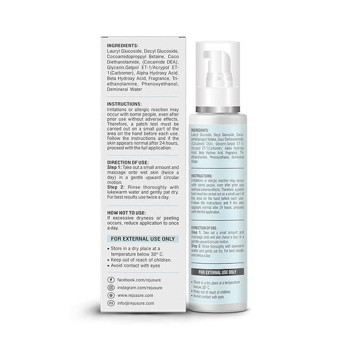 Rejusure AHA 2% + BHA 2% Face Wash – 100 Ml