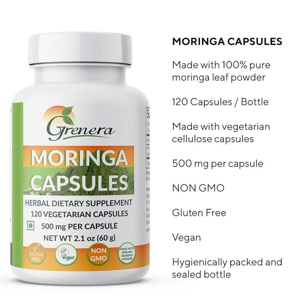 Grenera Moringa Capsules – 120 Capsules