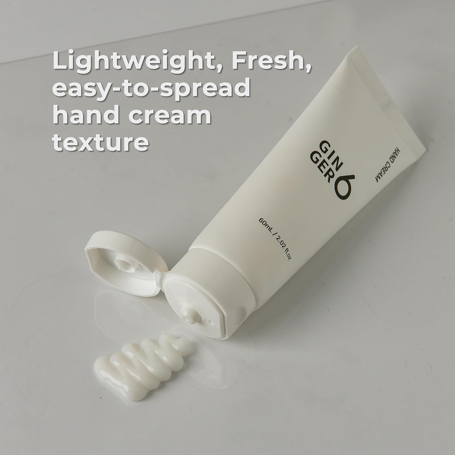GINGER6 Hand Cream 60ml | 67.6% Ginger Extract Water | Shea Butter & 8 Natural Oils | 8 Hyaluronic Acids Moisturizing | Peptide & Mineral Complex | EWG Green Grade | Green Forest Scent Hydrating Care