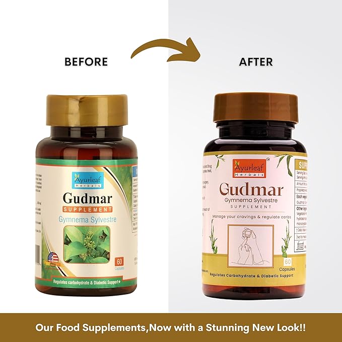 Ayurleaf Herbals Gudmar Capsules - 60 Caps