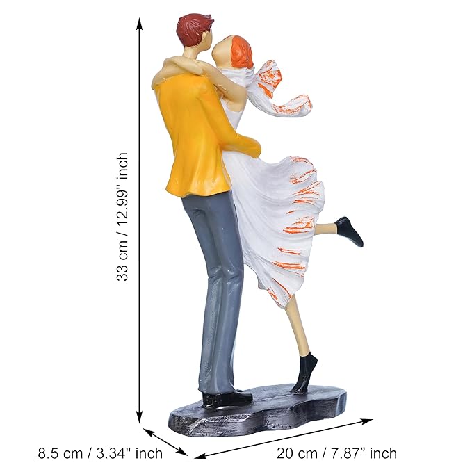 Ecraftindia Lovers Tango Dancing Couple Statue Human Figurines Decorative Showpiece