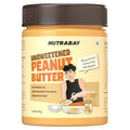 Nutrabay Foods All-Natural Peanut Butter (Creamy) - Unsweetened, 400g | 100% Roasted Peanuts, 28g Protein, Zero Cholesterol, Vegan, Gluten Free, Non GMO