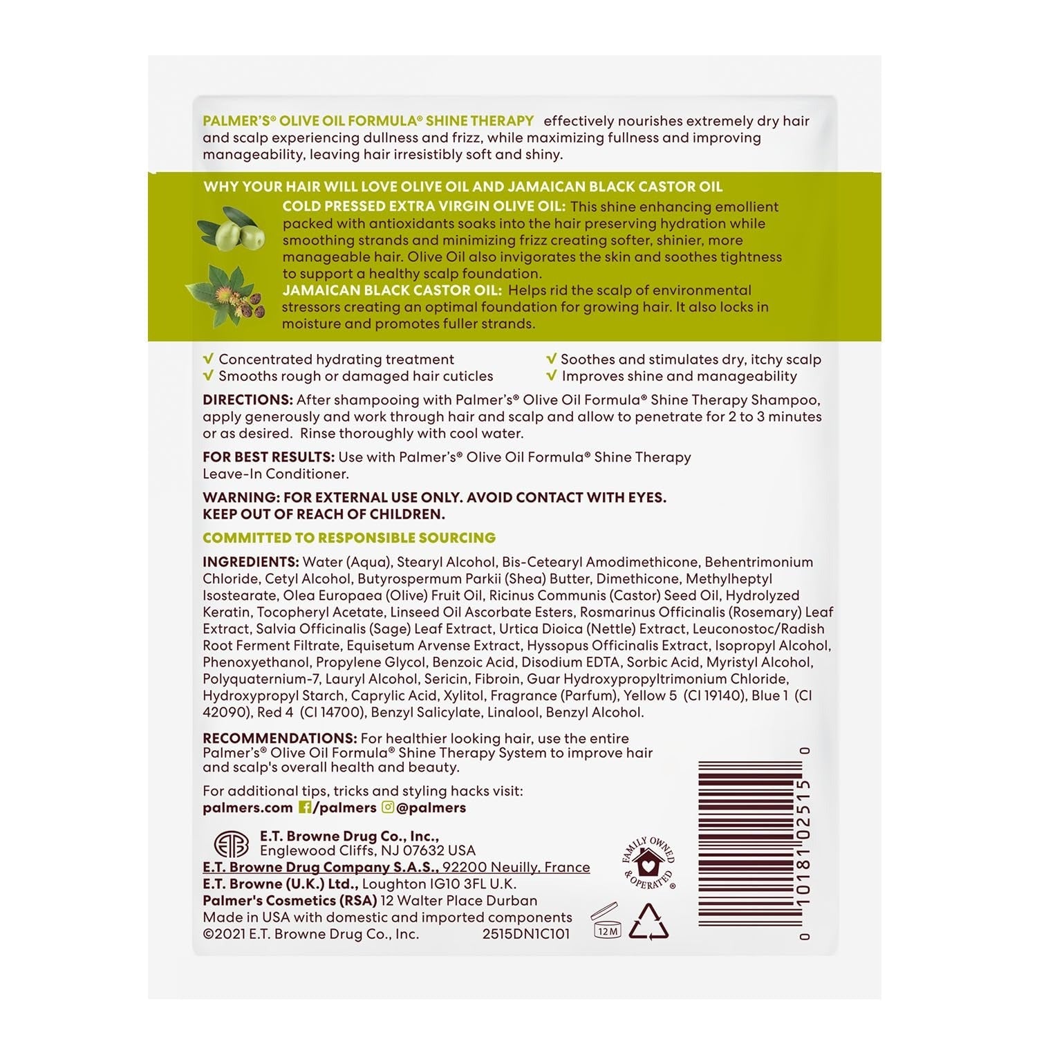 Palmer's Olive Oil Conditioner Pack - 60 gms (Pack of 2)