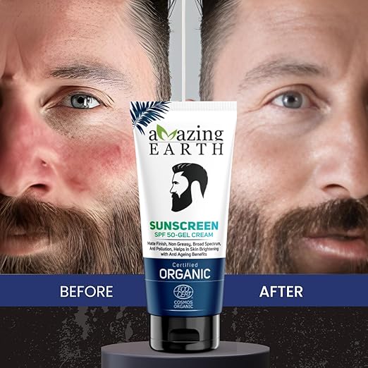 Amazing Earth Sunscreen for Men SPF 50 Gel Cream - 100 gms
