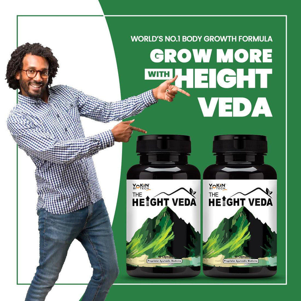Vokin Biotech Original Height Veda Supreme Formula 60 Capsules (Pack of 1)