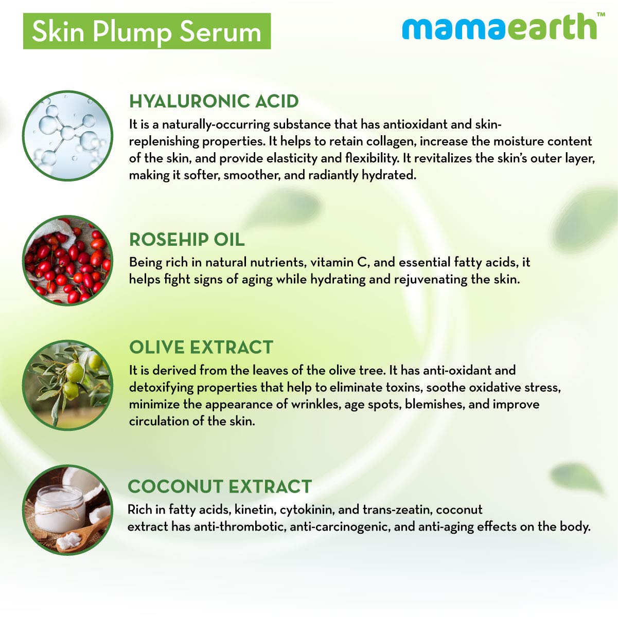 Mamaearth Skin Plump Face Serum For Ageless Skin - 30 ml