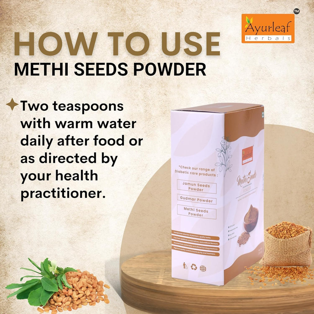 Ayurleaf Methi Powder Fenugreek Powder - 200 Gms