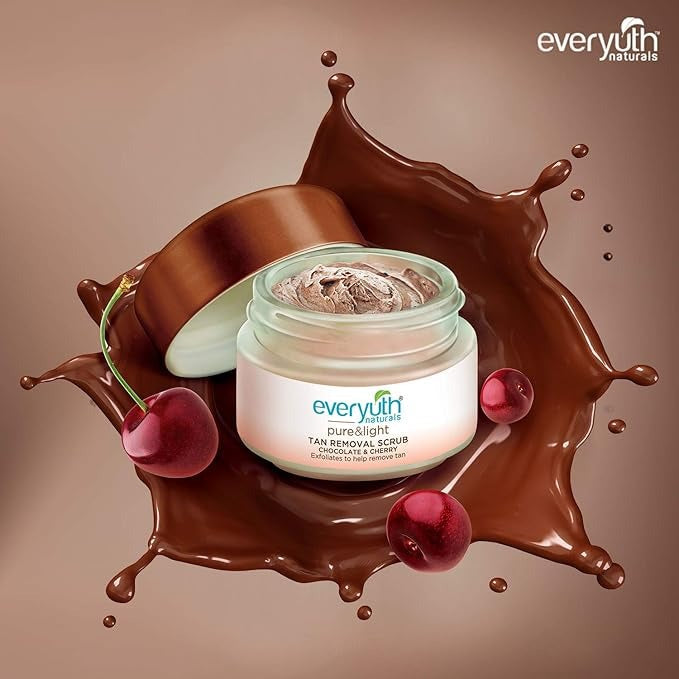 Everyuth Naturals Chocolate And Cherry Tan Removal Scrub Jar - 50 gms