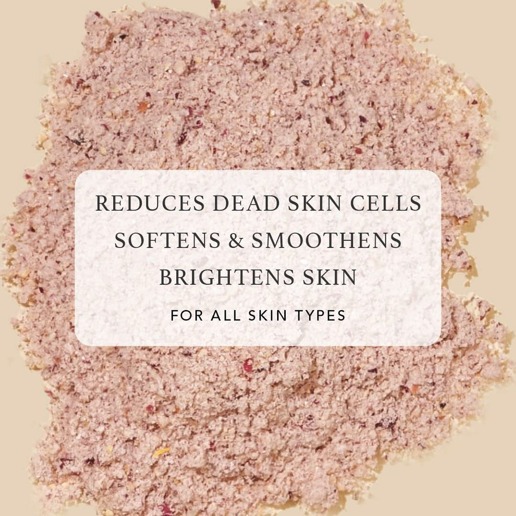 RAS Luxury Oils Brighten Exfoliating Powder to Foam Body Scrub | Tan Removing & Gentle Exfoliation | Orange, Himalayan Rose & Pink Pepper | For Men & Women | Vegan, Toxin & Cruelty Free | 100g