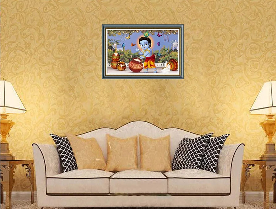 Rangoli MDF Wall Stick Decorative Panel 12x18 Wall Art P-1 Design-5
