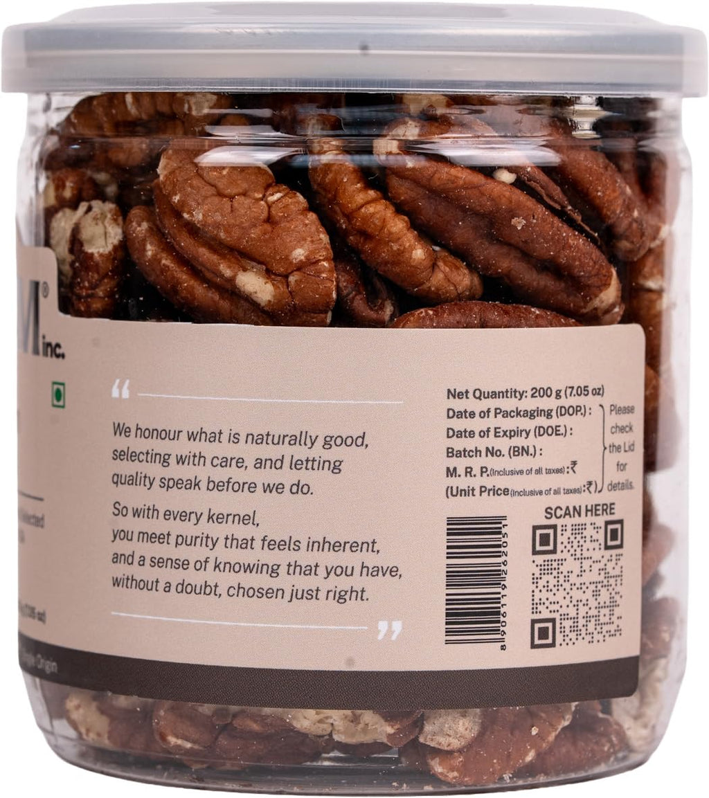 Lagom Pecan Nuts | Unsalted, Small Batch Roasted | Buttery, Crunchy Texture | No Preservatives | Vegan, Gluten Free, Non-GMO