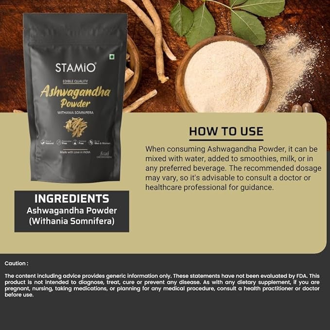 Stamio Ashwagandha Powder - 250 gms