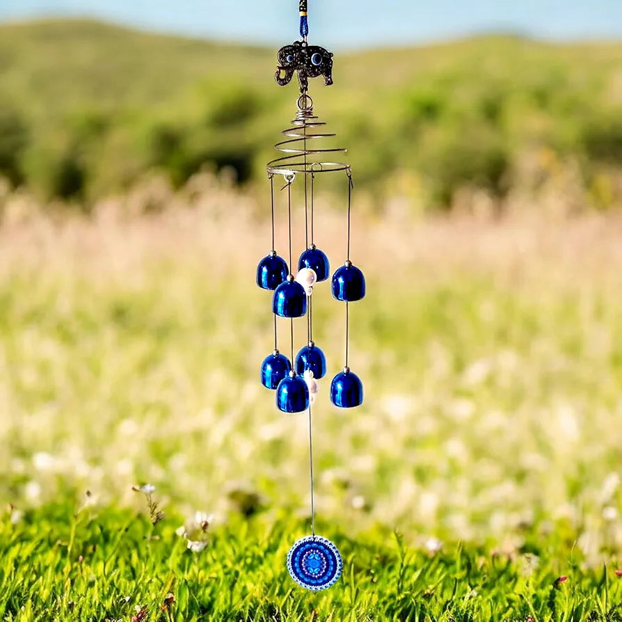 Paradigm Pictures Evil Eye Wind Chime for Home and Balcony Bells With Elephant