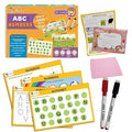 Popcorn Games & Puzzles ABC and Numbers Reusable Activity Mats with 2 Marker Pens Gifts & Creative