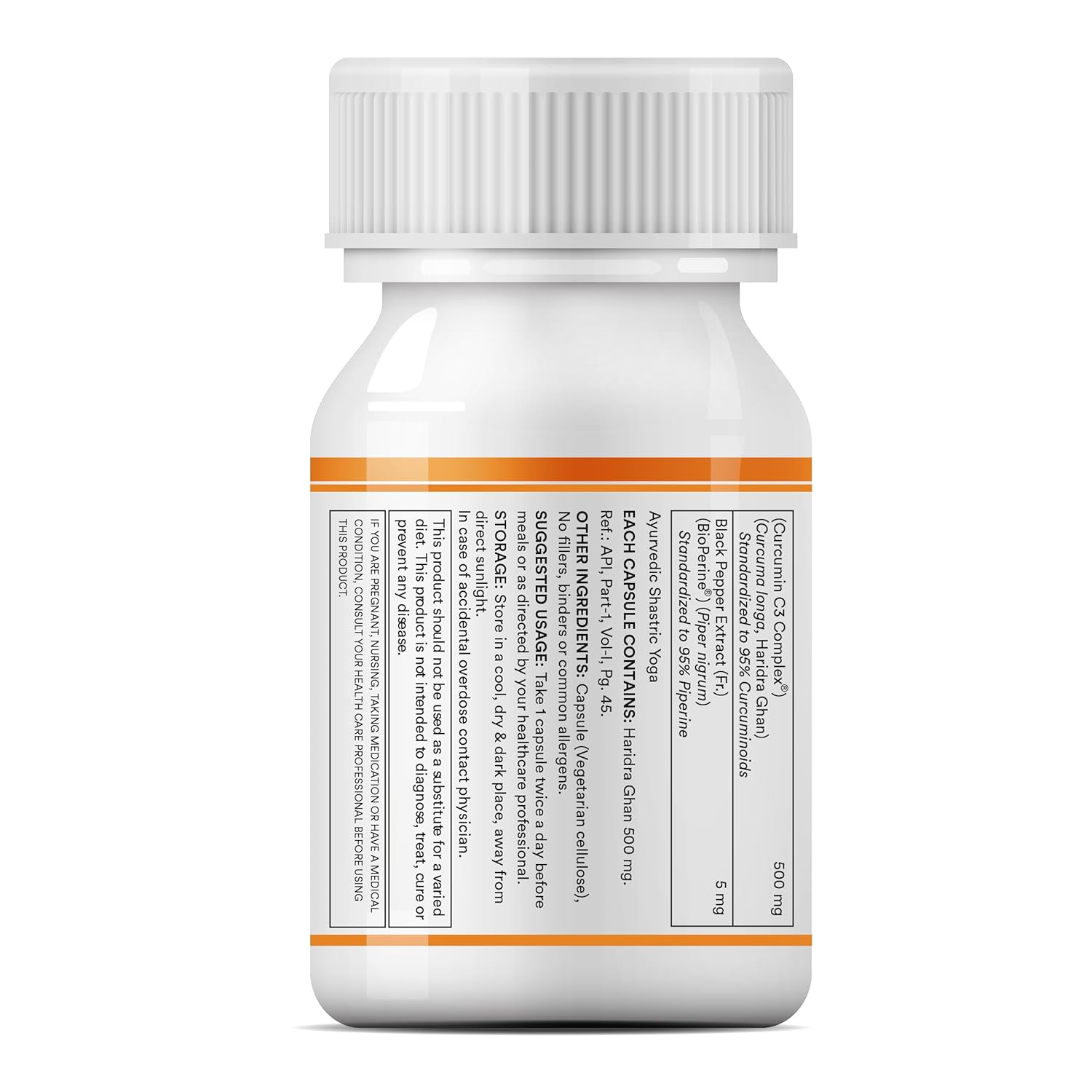 INLIFE Curcumin C3 Complex (95% Curcuminoids) 500 mg Turmeric with BioPerine (Piperine) Extract Supplement 5 mg - 60 Capsules (Pack of 1)
