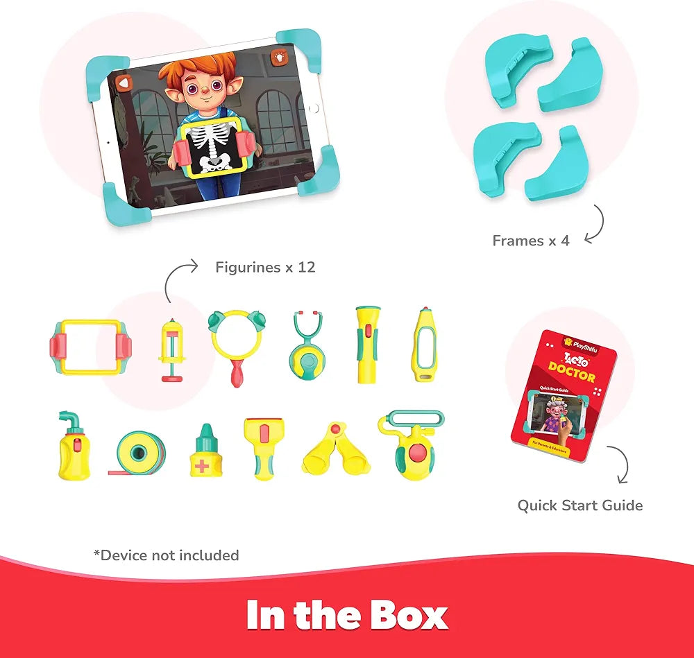 PlayShifu Doctor Kit for Kids Tacto Doctor Tech-Powered Pretend Playset with 12 Tools & 3 Games STEM Learning Toy for Ages 4–10 Roleplay Gift for Boys & Girls Tablet Not Included