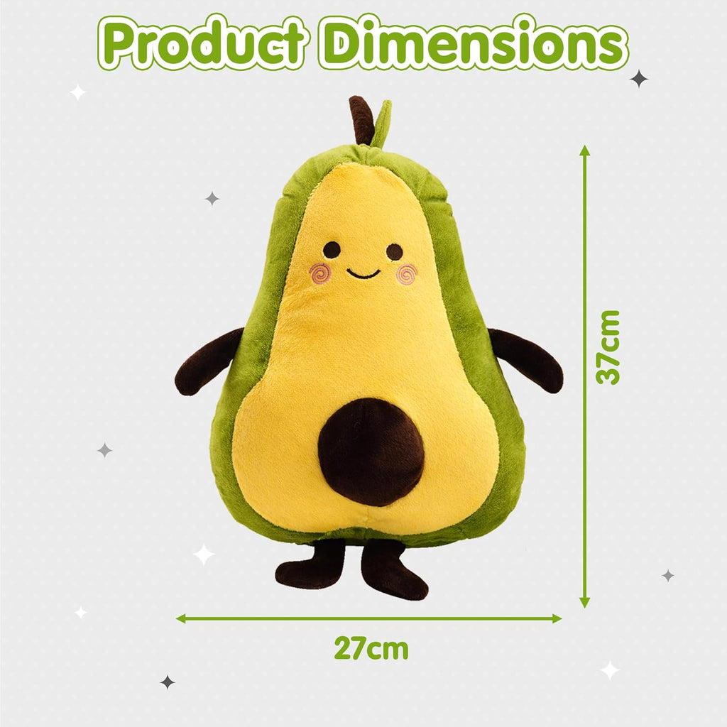 Kidology Ultra-Soft Avocado Plush Toy for Kids - 37 cm