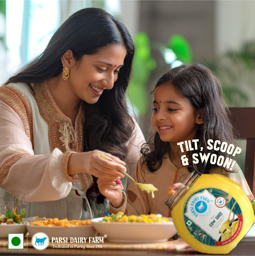 Parsi Dairy Farm's 100% Cow Ghee: Pure and Traditional Desi Ghee With No Preservatives & Vegetarian