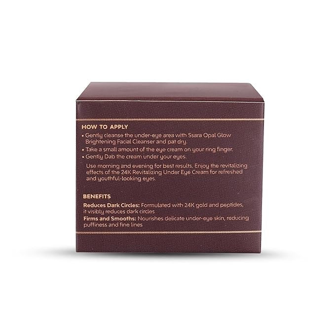 Ssara 24K Revitalizing Under Eye Cream - 50 gms