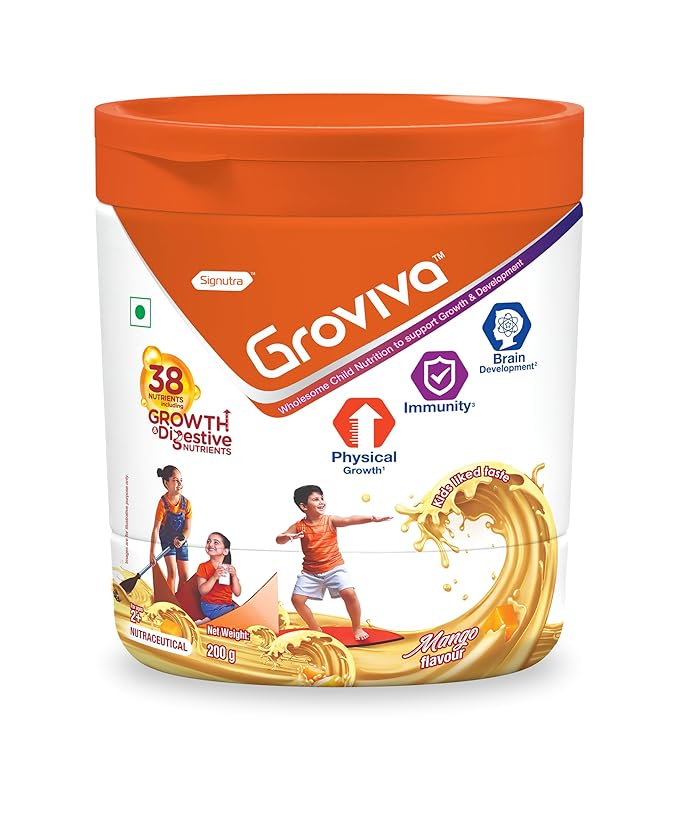Groviva Child Nutrition Supplement Jar (Mango) - 200 gms