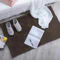 Luxe Home Ruffle Bath Mat Rabbit Fur 1000 GSM Bathroom Door Foot Mats 45 X 75 Cm Colour Cocoa