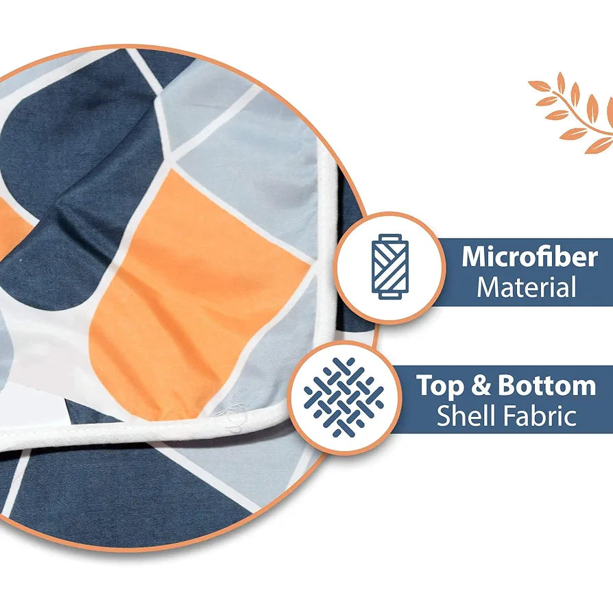 Divine Casa 120 GSM Summer Quilt Brushed Microfibre 3 Layer Breathable Double Bed Dohar AC Blanket TC - 120 Colour Blue and Grey