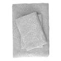 Huesland by Ahmedabad Cotton 186 TC King Size Bedsheet Cotton with 2 Pillow Covers | Grey & White